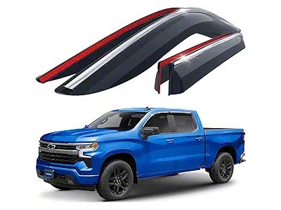 Goodyear Car Accessories Shatterproof Tape-On Window Deflectors (20-24 Sierra 3500 HD Crew Cab)