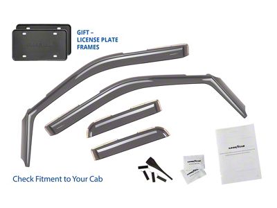 Goodyear Car Accessories Shatterproof in-Channel Window Deflectors (15-20 F-150 SuperCab)