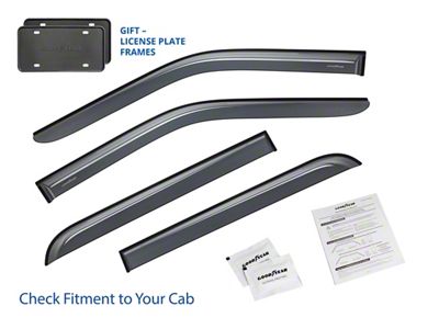 Goodyear Car Accessories Shatterproof Tape-On Window Deflectors (17-24 F-350 Super Duty SuperCrew)