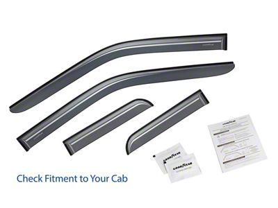 Goodyear Car Accessories Shatterproof Tape-On Window Deflectors (17-24 F-350 Super Duty SuperCab)