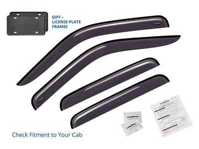 Goodyear Car Accessories Shatterproof Tape-On Window Deflectors (11-16 F-350 Super Duty SuperCrew)