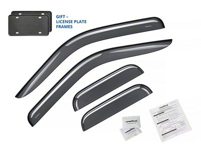 Goodyear Car Accessories Shatterproof Tape-On Window Deflectors (11-16 F-350 Super Duty SuperCab)