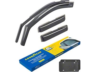 Goodyear Car Accessories Shatterproof in-Channel Window Deflectors (19-24 Sierra 1500 Double Cab)