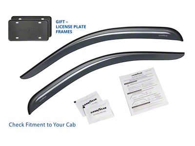 Goodyear Car Accessories Shatterproof in-Channel Window Deflectors (07-14 Sierra 2500 HD Regular Cab)