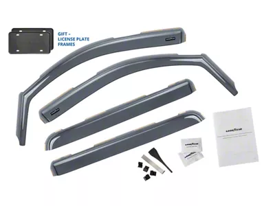 Goodyear Car Accessories Shatterproof in-Channel Window Deflectors (15-19 Sierra 2500 HD Crew Cab)