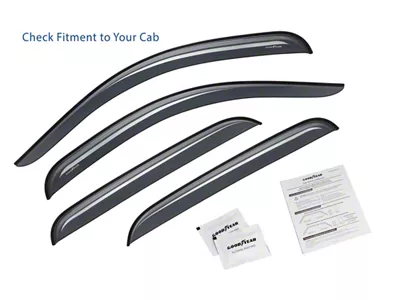 Goodyear Car Accessories Shatterproof Tape-On Window Deflectors (07-14 Sierra 2500 HD Crew Cab)