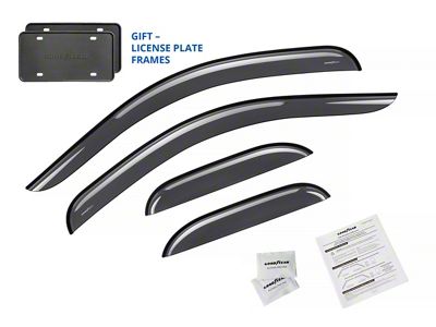 Goodyear Car Accessories Shatterproof Tape-On Window Deflectors (07-14 Sierra 2500 HD Extended Cab)