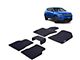 Goodyear Car Accessories Custom Fit Front and Rear Floor Liners; Black (07-14 Sierra 3500 HD Extended Cab)