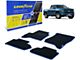 Goodyear Car Accessories Custom Fit Front and Rear Floor Liners; Black/Blue (14-18 Silverado 1500 Double Cab)