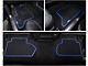 Goodyear Car Accessories Custom Fit Front and Rear Floor Liners; Black/Blue (14-18 Silverado 1500 Double Cab)