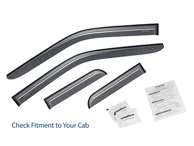 Goodyear Car Accessories Shatterproof Tape-On Window Deflectors (17-24 F-250 Super Duty SuperCab)