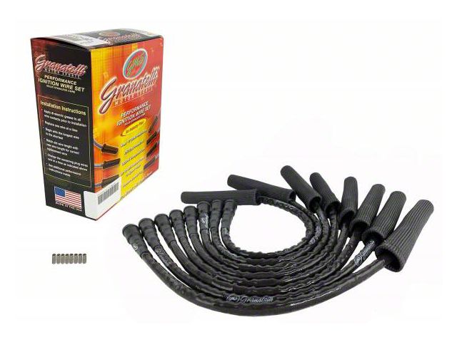 Granatelli Motor Sports Ignition Wires and Coil Pack Internals; High Temp Black (11-12 6.2L F-350 Super Duty)