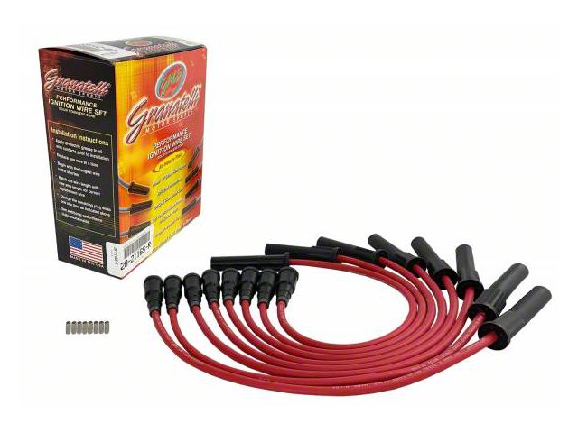 Granatelli Motor Sports Ignition Wires and Coil Pack Internals; Red (11-12 6.2L F-350 Super Duty)