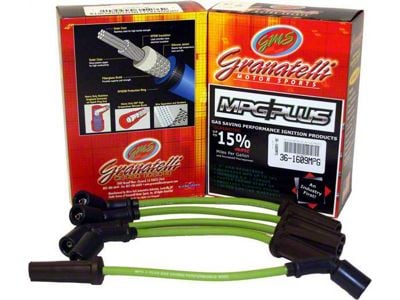 Granatelli Motor Sports MPG Spark Plug Wires; Green (99-10 4.3L Sierra 1500)