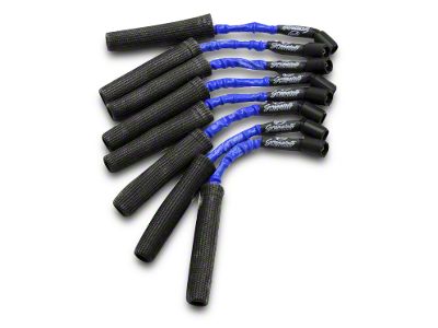 Granatelli Motor Sports High Performance Ignition Wires; 9-Inch; High Temp Blue and Black (07-14 5.3L Tahoe)