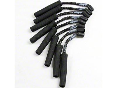 Granatelli Motor Sports High Performance Spark Plug Wires; High Temp Black and Black (2014 Yukon)