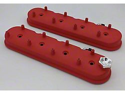 Granatelli Motor Sports Tall Valve Covers; Red Wrinkle (09-14 6.2L Yukon)