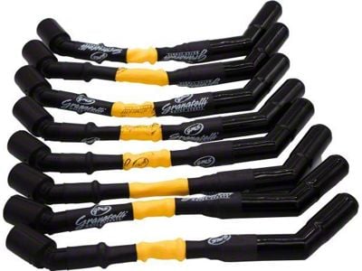 Granatelli Motor Sports High Performance Spark Plug Wires with Ceramic Boots; 10-Inch; High Temp Yellow (99-25 V8 Sierra 1500)