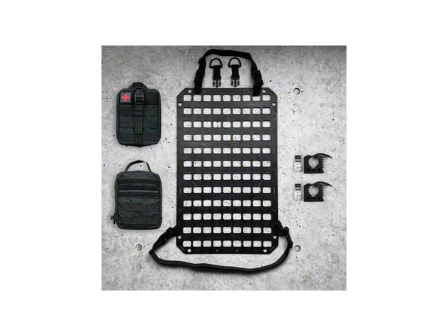 Grey Man Tactical Vehicle Seatback RMP MOLLE Panel Package with Original QuickFist Clamp and Hardware and Empty Medical Tear Away Pouch; 15.25-Inch x 25-Inch (Universal; Some Adaptation May Be Required)