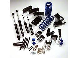 Ground Force Lowering Kit; 1.50-Inch Front / 4.30-Inch Rear (02-05 RAM 1500 Regular Cab w/ 6.4-Foot Box)