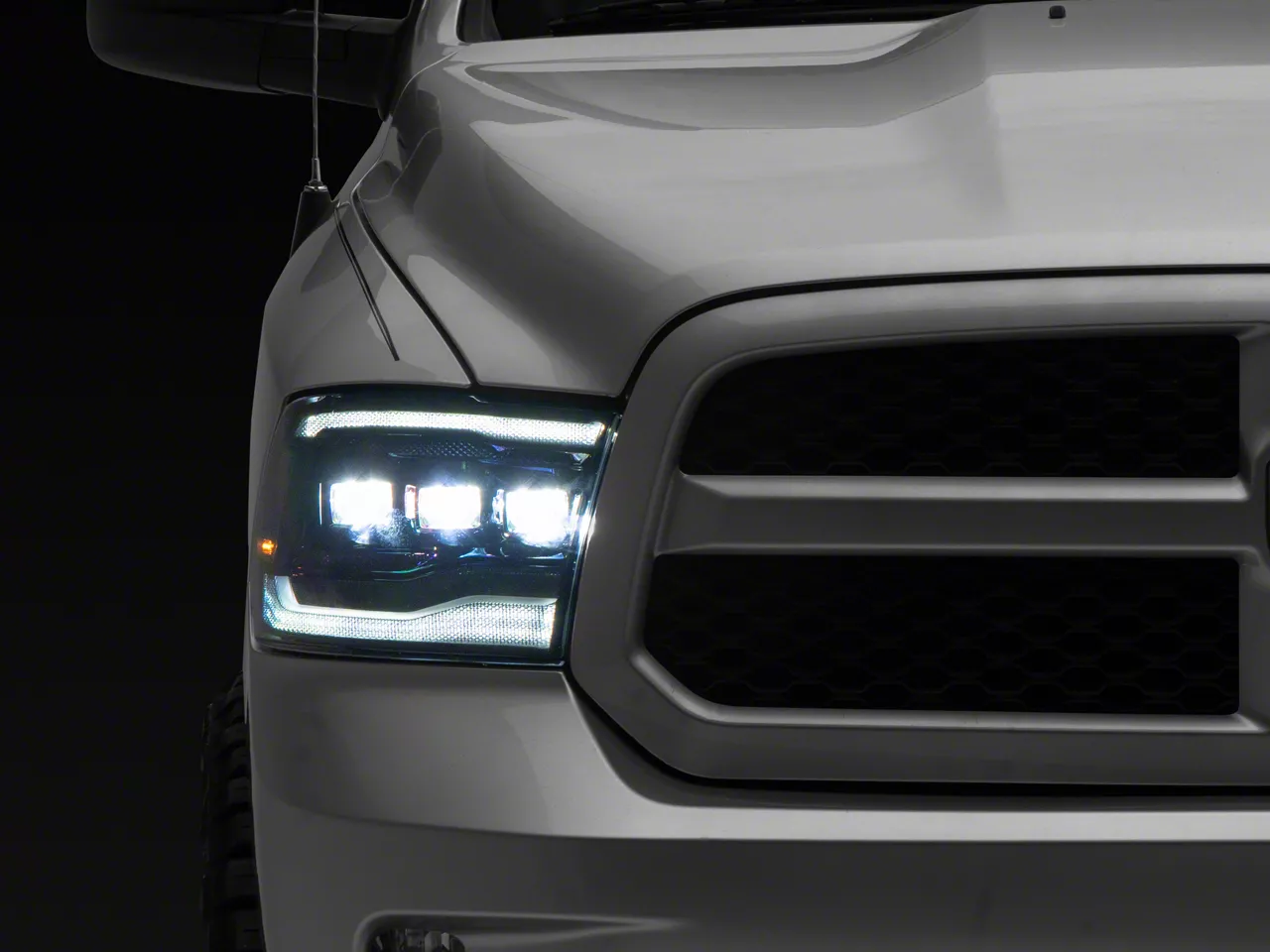 GTR Lighting RAM 1500 Carbide LED Headlights; Black Housing; Clear Lens ...