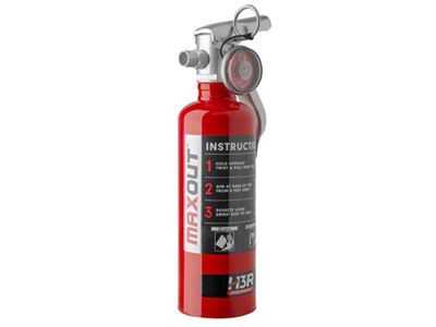 H3R Performance MaxOut Dry Chemical Car Fire Extinguisher; Red; 1.0 lb.