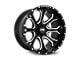 Hardrock Offroad BloodShot Xposed Gloss Black Milled 6-Lug Wheel; 22x12; -51mm Offset (07-13 Sierra 1500)