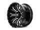 Hardrock Offroad BloodShot Xposed Gloss Black Milled 6-Lug Wheel; 22x12; -51mm Offset (07-13 Sierra 1500)