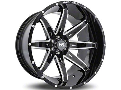 Hardrock Offroad PainKiller Xposed Gloss Black Milled 6-Lug Wheel; 20x10; -19mm Offset (07-13 Sierra 1500)