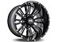 Hardrock Offroad Spine Xposed Gloss Black Milled 6-Lug Wheel; 20x9; 0mm Offset (07-13 Sierra 1500)
