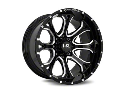 Hardrock Offroad BloodShot Xposed Gloss Black Milled 8-Lug Wheel; 22x12; -51mm Offset (11-14 Sierra 3500 HD SRW)