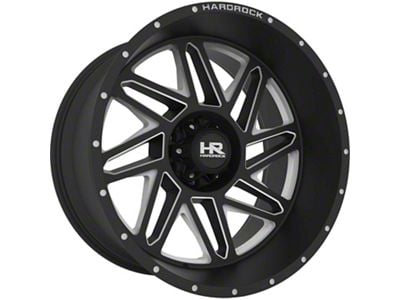 Hardrock Offroad Bones Xposed Gloss Black Milled 8-Lug Wheel; 20x10; -19mm Offset (11-14 Sierra 3500 HD SRW)