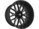 Hardrock Offroad Affliction Xposed Gloss Black Milled 8-Lug Wheel; 22x12; -44mm Offset (11-14 Silverado 3500 HD SRW)