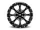 Hardrock Offroad BloodShot Xposed Gloss Black Milled 6-Lug Wheel; 20x12; -44mm Offset (14-18 Sierra 1500)