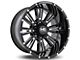 Hardrock Offroad Spine Xposed Gloss Black Milled 8-Lug Wheel; 20x12; -44mm Offset (15-19 Sierra 2500 HD)