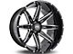 Hardrock Offroad PainKiller Xposed Gloss Black Milled 6-Lug Wheel; 20x10; -19mm Offset (99-06 Silverado 1500)