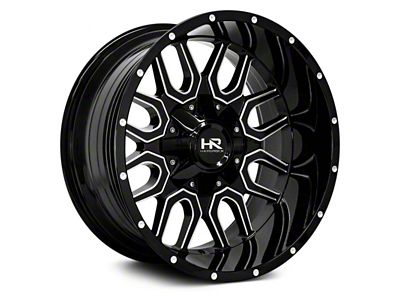 Hardrock Offroad Commander Gloss Black Milled 8-Lug Wheel; 20x10; -19mm Offset (01-06 Sierra 2500 HD)