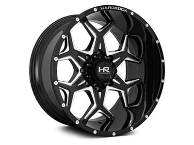 Hardrock Offroad Reckless Xposed Gloss Black Milled 8-Lug Wheel; 20x10; -19mm Offset (01-06 Sierra 2500 HD)