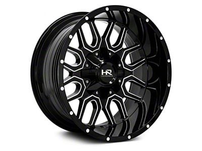 Hardrock Offroad Commander Gloss Black Milled 8-Lug Wheel; 20x12; -51mm Offset (01-06 Sierra 3500 HD SRW)