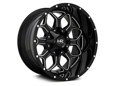 Hardrock Offroad Indestructible Gloss Black Milled 8-Lug Wheel; 20x12; -51mm Offset (01-06 Sierra 3500 HD SRW)