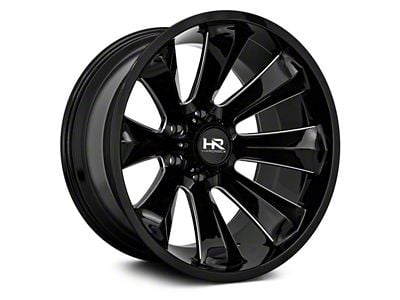 Hardrock Offroad Xplosive Xposed Gloss Black Milled 8-Lug Wheel; 22x12; -51mm Offset (01-06 Silverado 3500 HD SRW)