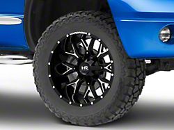 Hardrock Offroad Affliction Gloss Black Milled 5-Lug Wheel; 20x12; -44mm Offset (02-08 RAM 1500, Excluding Mega Cab)