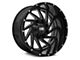 Hardrock Offroad Crusher Gloss Black Milled 5-Lug Wheel; 20x12; -44mm Offset (02-08 RAM 1500, Excluding Mega Cab)