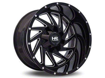 Hardrock Offroad Crusher Gloss Black Milled 5-Lug Wheel; 20x9; 0mm Offset (02-08 RAM 1500, Excluding Mega Cab)