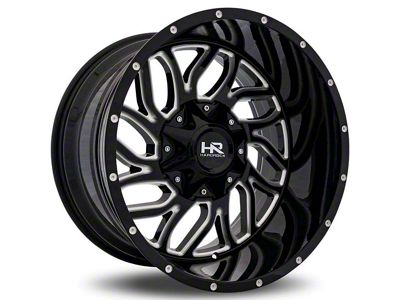 Hardrock Offroad Destroyer Gloss Black Milled 5-Lug Wheel; 20x9; 0mm Offset (02-08 RAM 1500, Excluding Mega Cab)