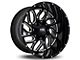 Hardrock Offroad Destroyer Gloss Black Milled 5-Lug Wheel; 20x9; 0mm Offset (02-08 RAM 1500, Excluding Mega Cab)