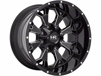 Hardrock Offroad Devastator Gloss Black Milled 5-Lug Wheel; 20x10; -19mm Offset (02-08 RAM 1500, Excluding Mega Cab)