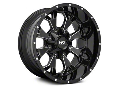 Hardrock Offroad Devastator Gloss Black Milled 5-Lug Wheel; 20x12; -51mm Offset (02-08 RAM 1500, Excluding Mega Cab)