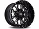 Hardrock Offroad Gunner Gloss Black Milled 5-Lug Wheel; 20x10; -19mm Offset (02-08 RAM 1500, Excluding Mega Cab)