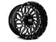 Hardrock Offroad BlackTop Xposed Gloss Black Milled 8-Lug Wheel; 20x12; -44mm Offset (03-09 RAM 2500)